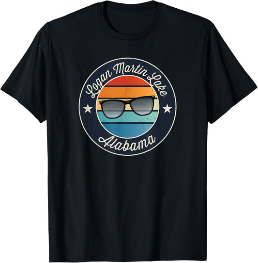 Logan Martin Lake - Alabama Souvenir T-Shirt - T-Shirt | Black