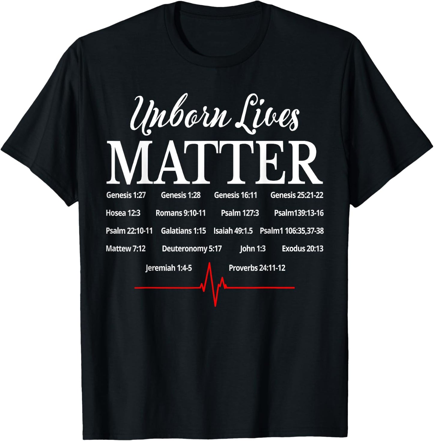 Unborn Lives Matter Pro-Life Christian T-Shirt - T-Shirt | Black