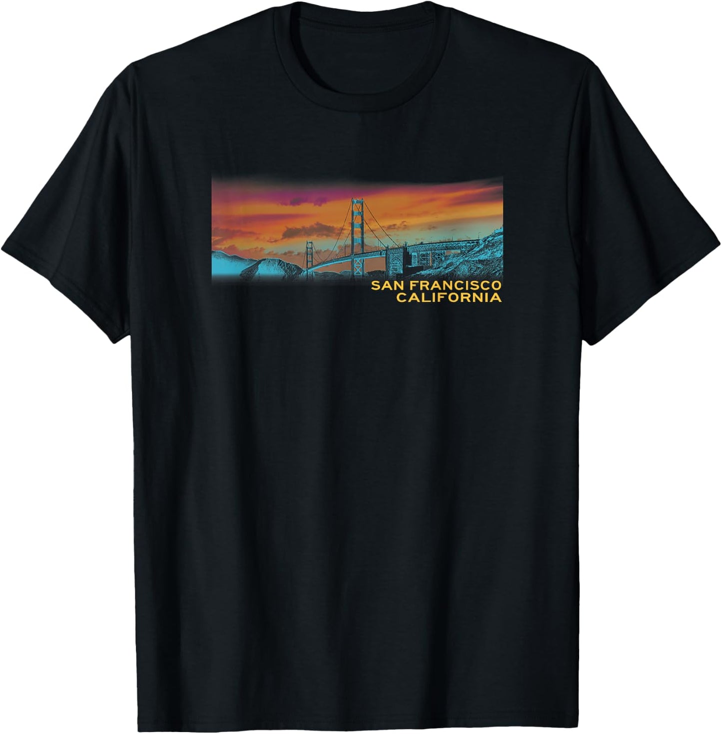 Golden Gate Bridge San Francisco, California T-Shirt - T-Shirt | Black