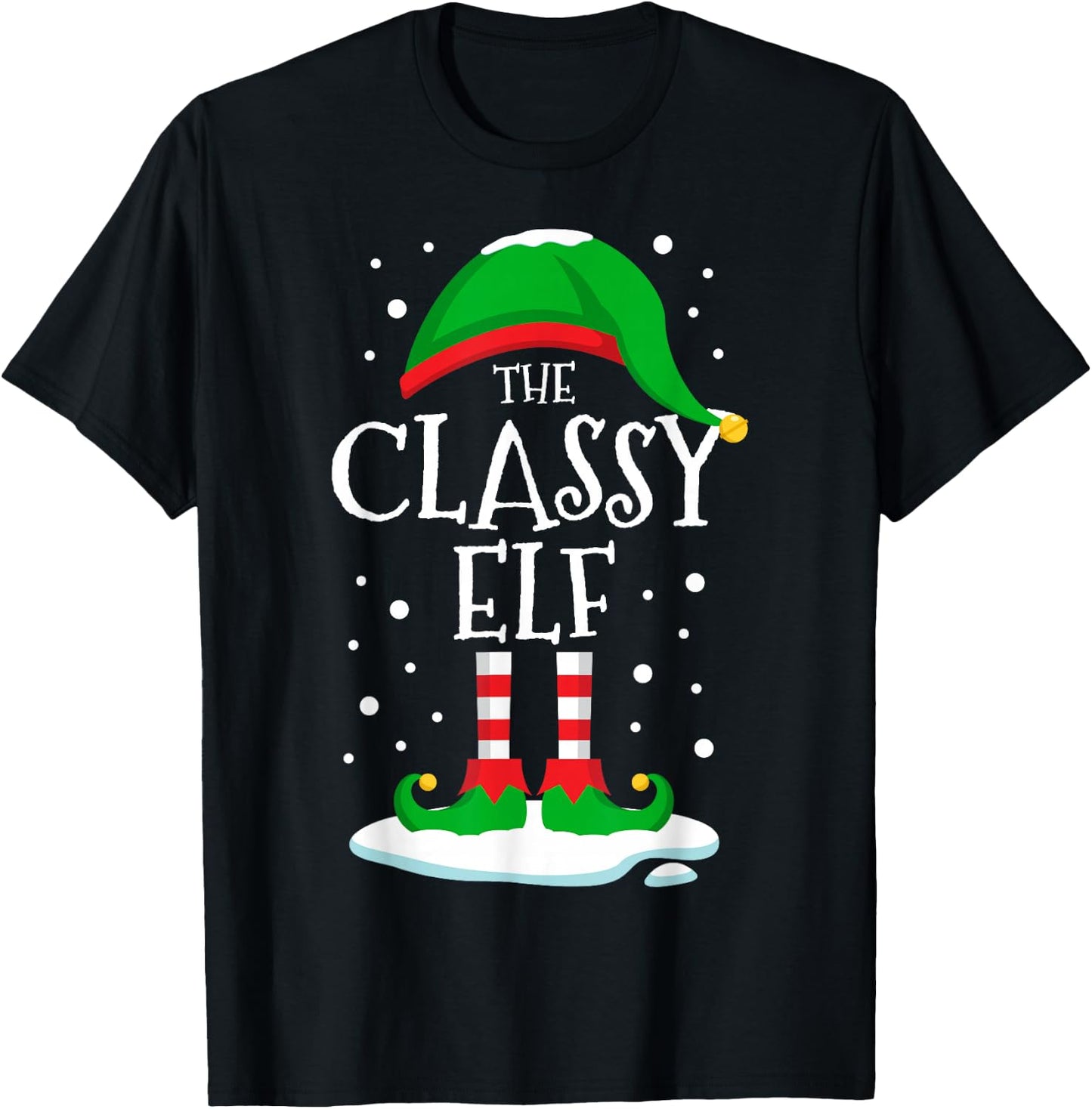 The Classy Elf Christmas Family Matching Xmas Group Funny T-Shirt - T-Shirt | Black
