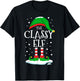 The Classy Elf Christmas Family Matching Xmas Group Funny T-Shirt - T-Shirt | Black