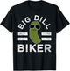 Pickle Pun Big Dill Biker Fun Mountain Bike Motorcycle Humor T-Shirt - T-Shirt | Black