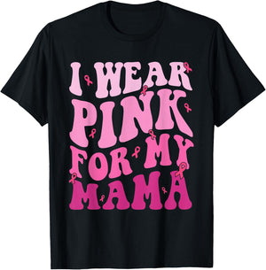 Breast Cancer Shirts for Kids I Wear Pink for my Mama T-Shirt - T-Shirt | Black