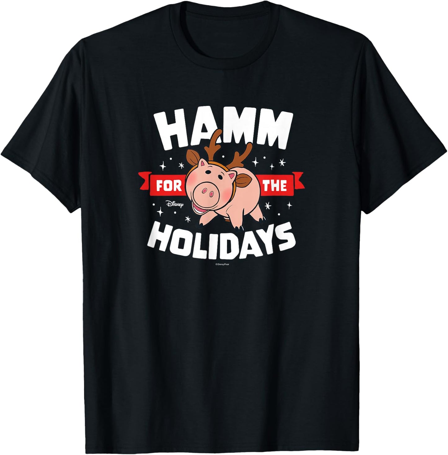 Toy Story - Hamm For The Holidays T-Shirt - T-Shirt | Black