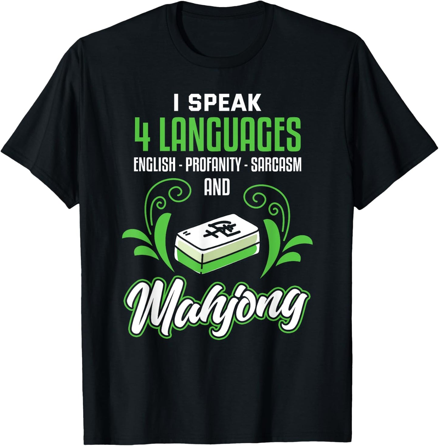 Funny Mahjong Shirt Sarcastic Game Mahjong Player T-Shirt - T-Shirt | Black
