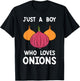 Onion Boy Shallot Lover Vegeterian Farmer Gardener Vegan T-Shirt - T-Shirt | Black