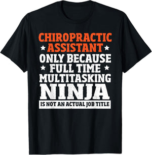 Chiropractic Adjustment Massage Funny Chiropractor Assistant T-Shirt - T-Shirt | Black