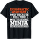 Chiropractic Adjustment Massage Funny Chiropractor Assistant T-Shirt - T-Shirt | Black