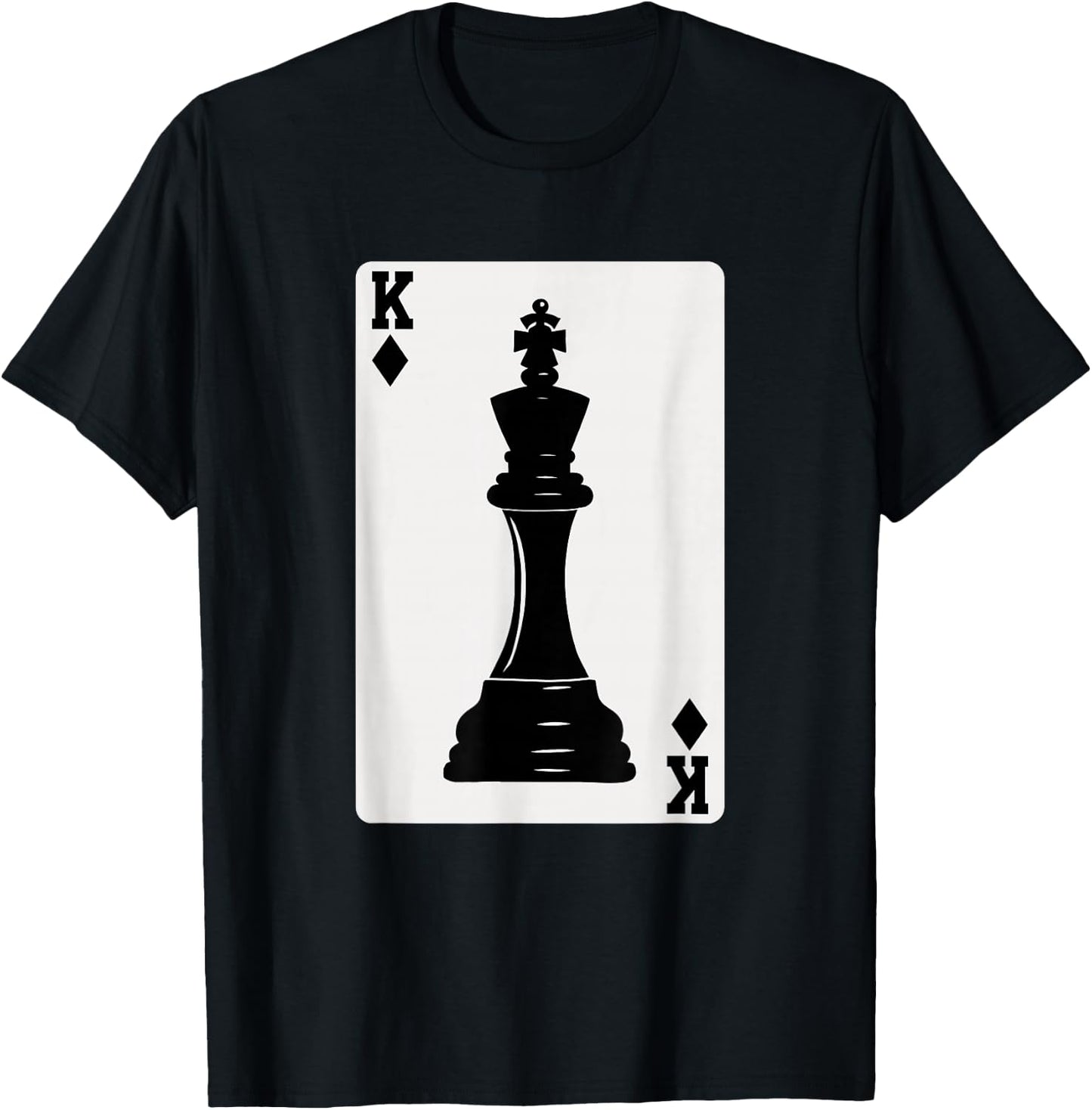 Chess King Playing Card T-Shirt - T-Shirt | Black