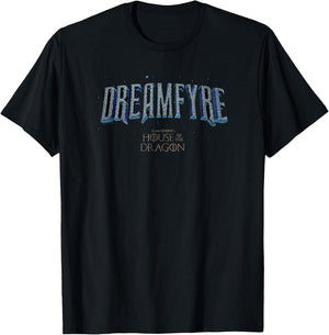 House of the Dragon Dreamfyre Text Logo T-Shirt - T-Shirt | Black