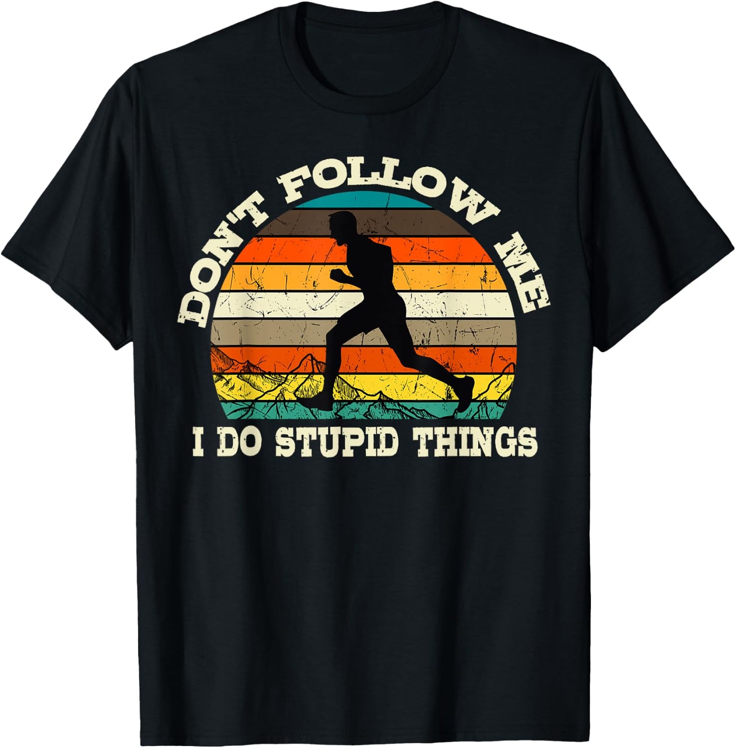 Trail Running Retro Vintage Ultra Runner Mountain Sport T-Shirt - T-Shirt | Black