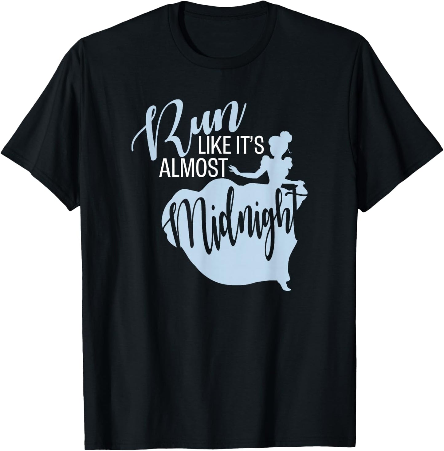 Disney Cinderella Run Like It's Almost Midnight Athletic T-Shirt - T-Shirt | Black