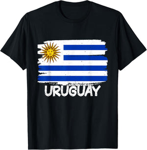 Cool Uruguay Flag T-Shirt - T-Shirt | Black