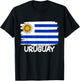Cool Uruguay Flag T-Shirt - T-Shirt | Black
