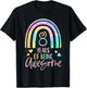 8 Years Of Being Awesome Rainbow Tie Dye 8th Birthday Girl T-Shirt - T-Shirt | Black