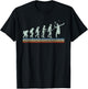 Retro Tennis Player Evolution - Racket Game Sports Lover T-Shirt - T-Shirt | Black