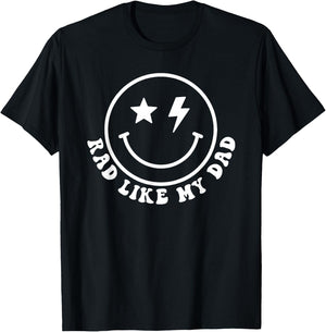 Rad Like My Dad Funny Retro I Love My Dad T-Shirt - T-Shirt | Black