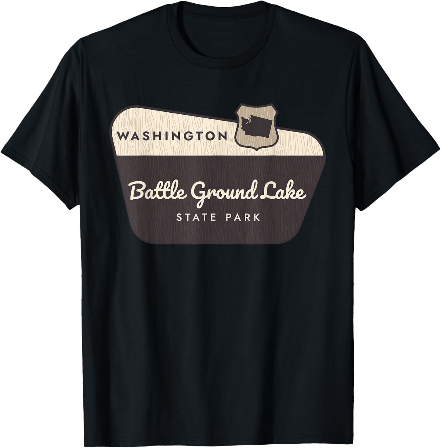 Battle Ground Lake State Park Washington Welcome Souvenir T-Shirt - T-Shirt | Black