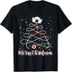 Merry Christmas Nurse Tree Xmas Scrub Women Men T-Shirt - T-Shirt | Black