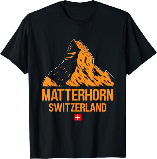 Matterhorn Hiker Mountain fan Climbing Hiking Mountaineer T-Shirt - T-Shirt | Black