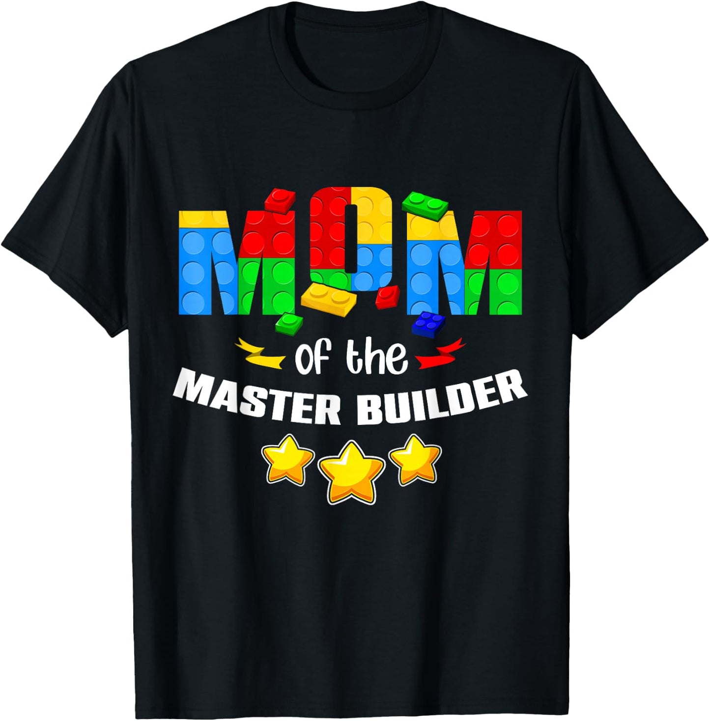 Mom Of The Master Builder Boy Block Toys Kids Brick Builder T-Shirt - T-Shirt | Black