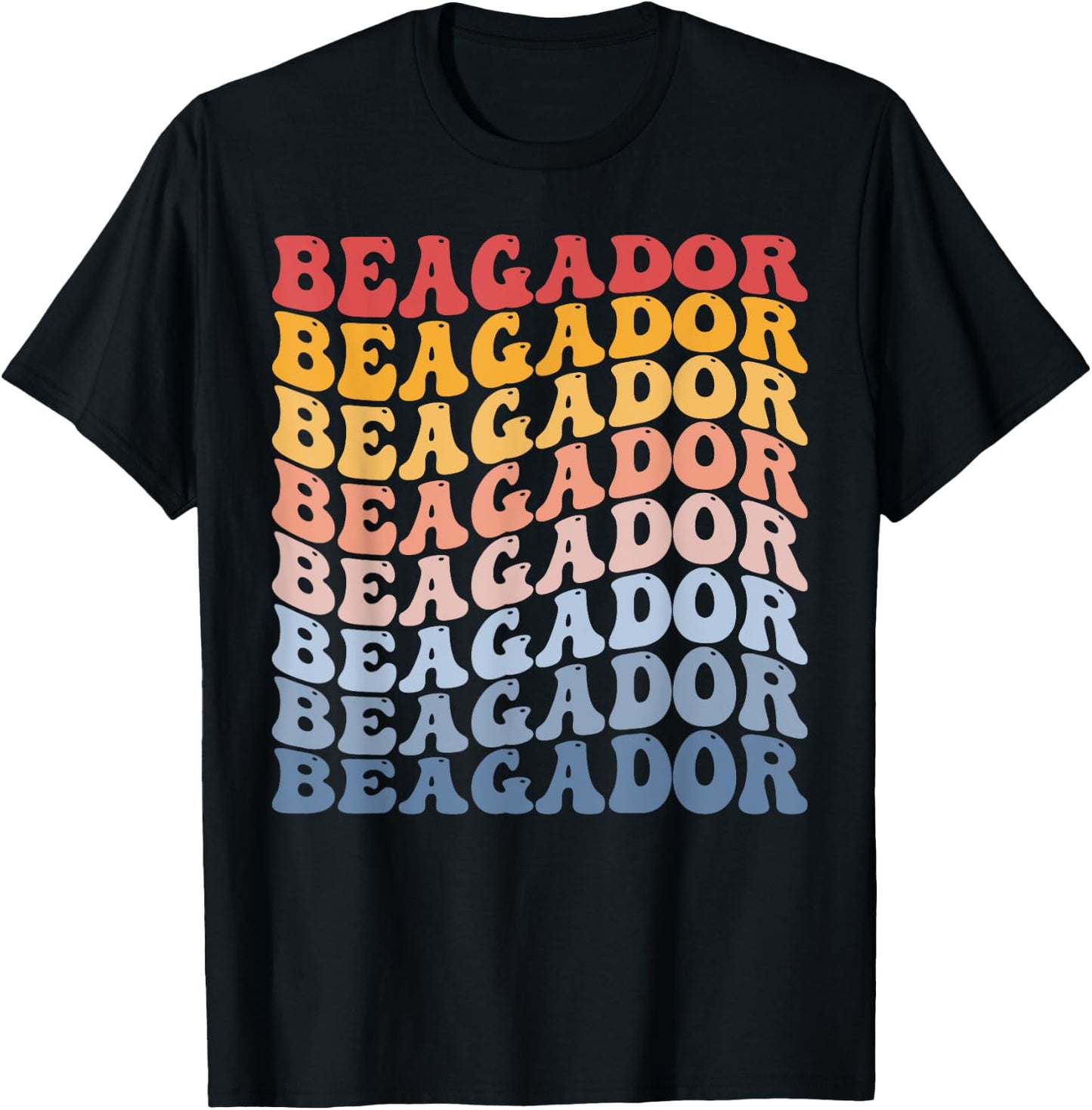 Beagador Groovy Retro T-Shirt - T-Shirt | Black