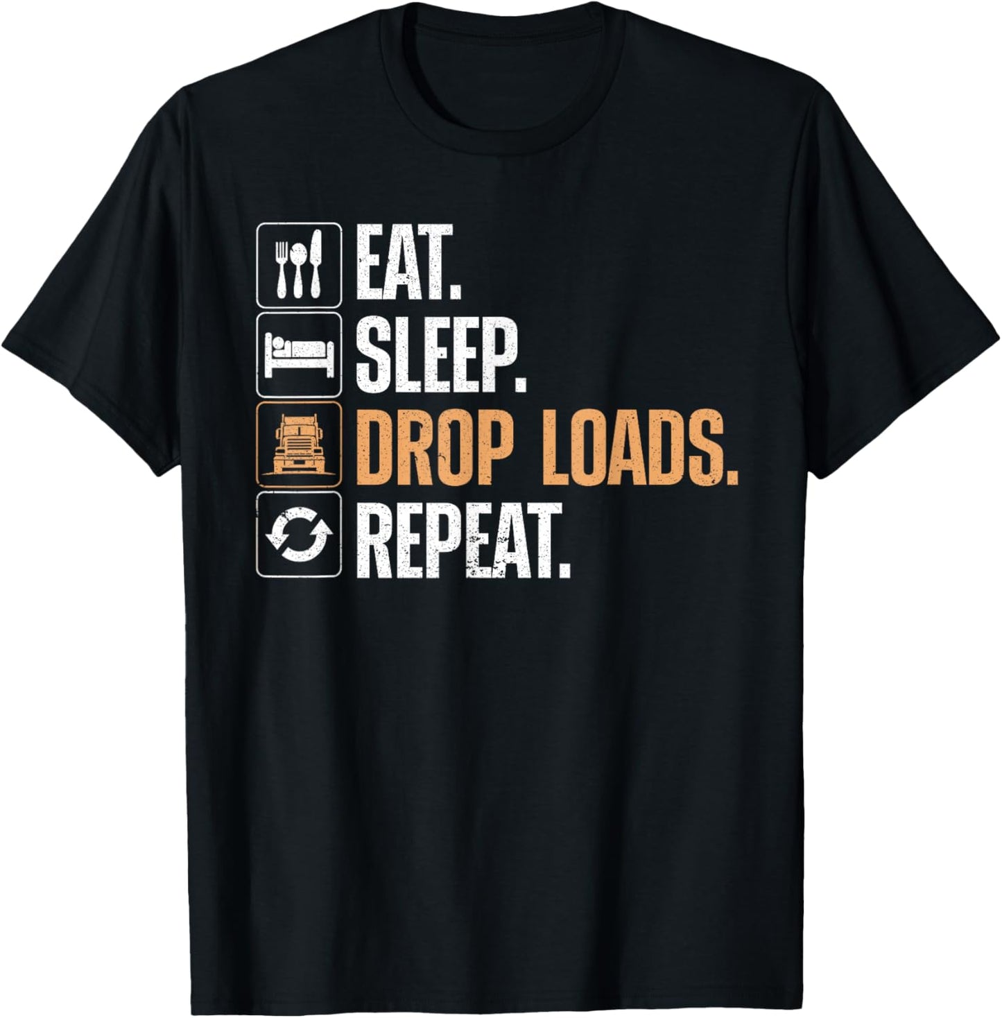 Funny Truck Driver Art Dad Trucking Mechanic Trucker T-Shirt - T-Shirt | Black