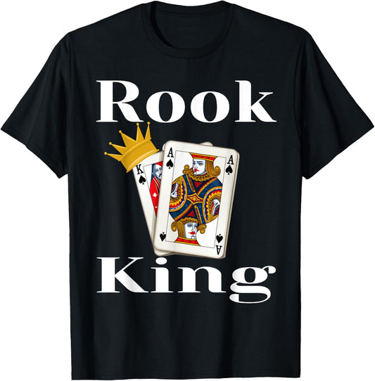 Rook King Card Game Player Winner Winning Hand Cards Funny T-Shirt - T-Shirt | Black