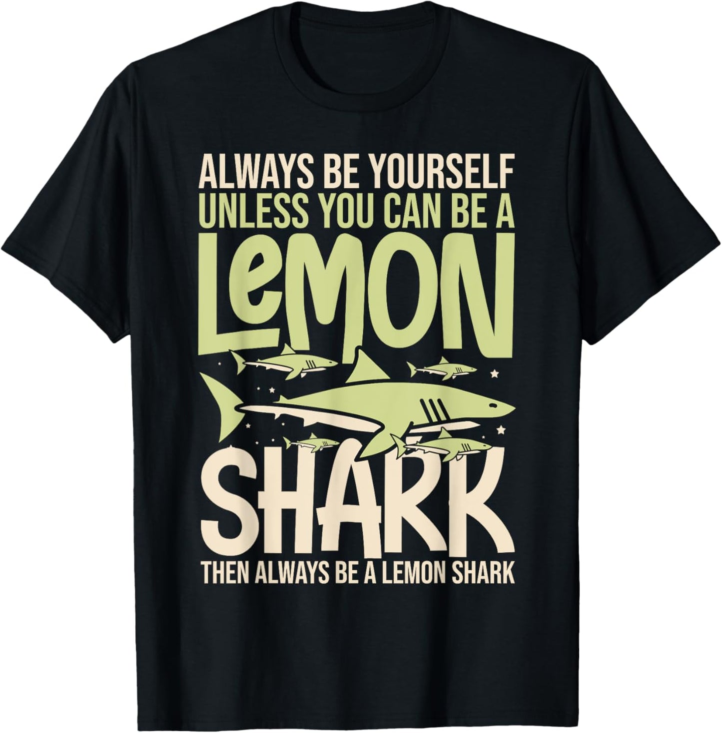 Lemon Shark Animal Tooth Funny Ocean T-Shirt - T-Shirt | Black