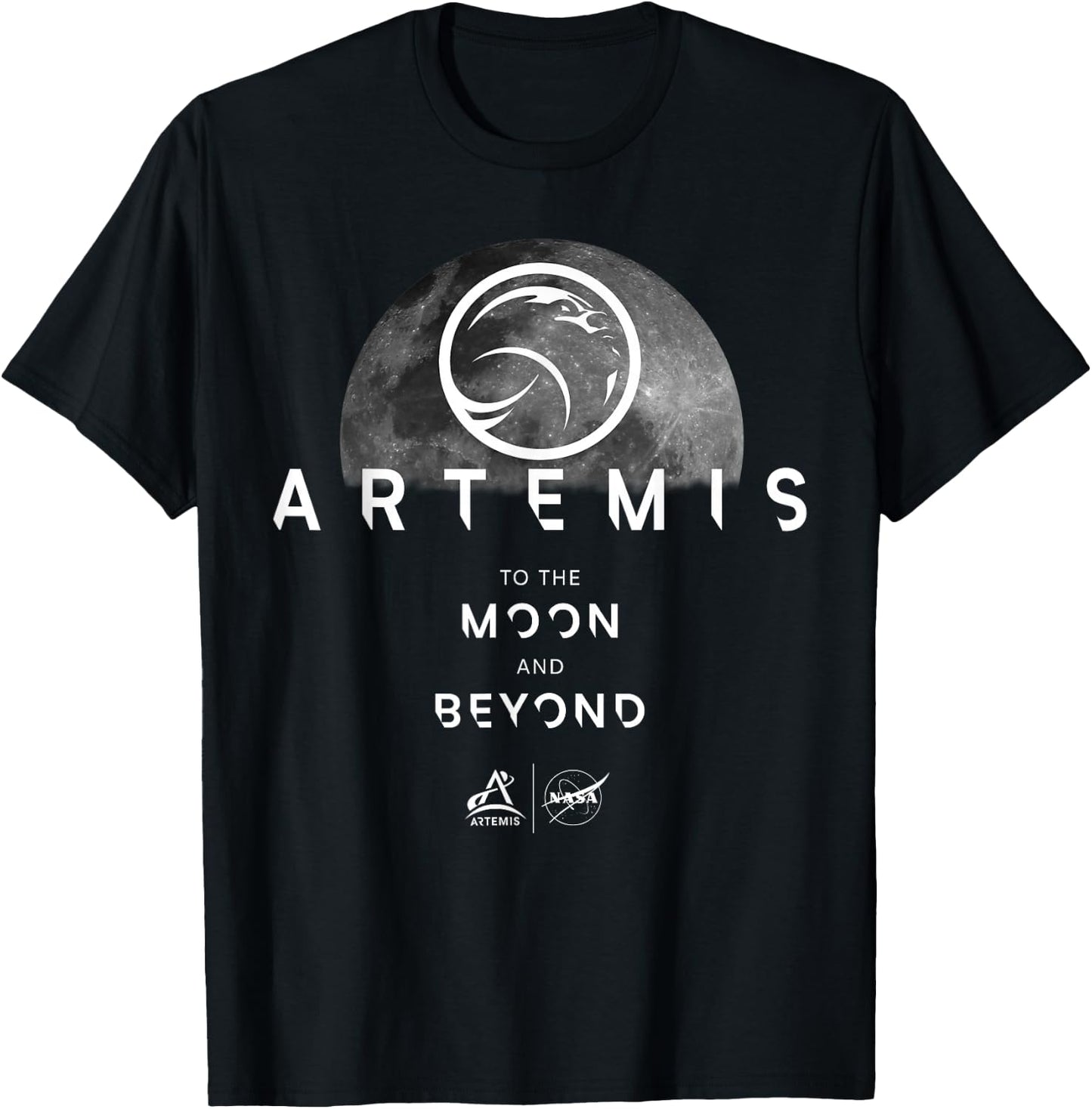 NASA Artemis To The Moon and Beyond T-Shirt - T-Shirt | Black