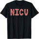 NICU Nurse Leopard Neonatal Intensive Care Unit Nursing T-Shirt - T-Shirt | Black