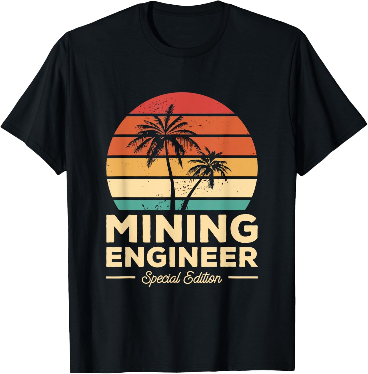 Vintage Mining Engineer T-Shirt - T-Shirt | Black