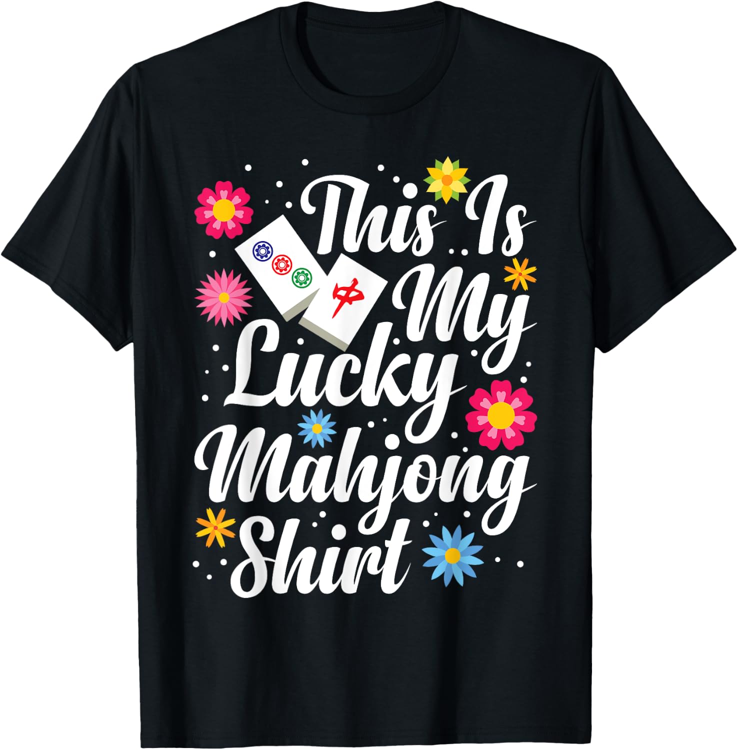 Mah Jongg Sock Mahjong Lover Mahjong Player Mahjong Game Set T-Shirt - T-Shirt | Black