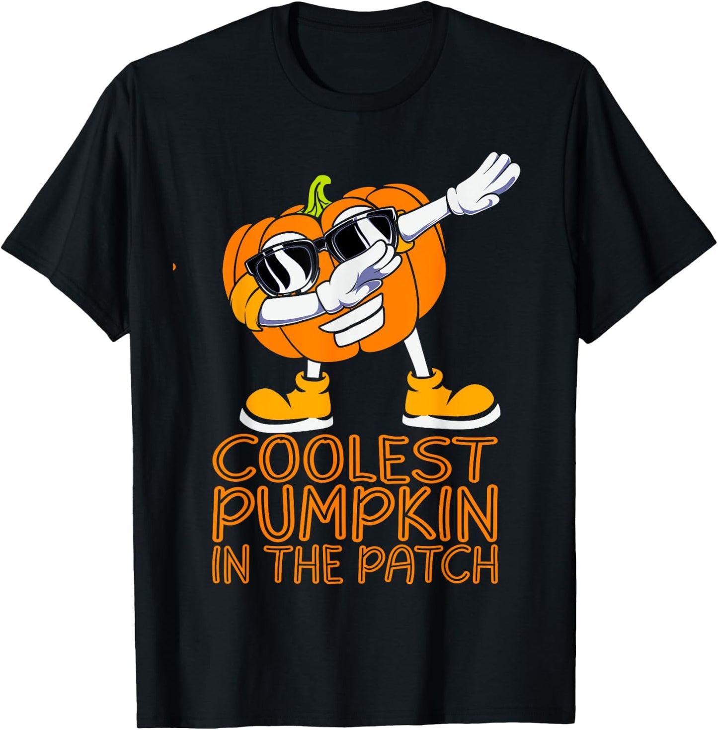 Coolest Pumpkin In The Patch Halloween Jackolantern Kid Boy T-Shirt - T-Shirt | Black