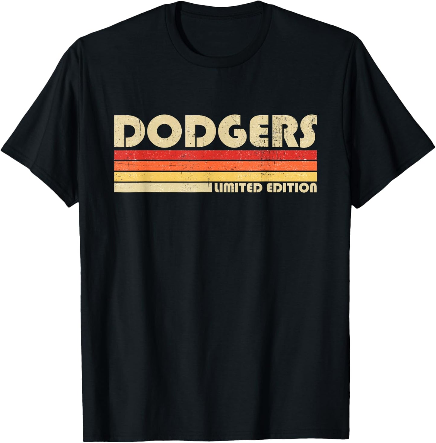 Vintage Dodgers Name Throwback Retro Gift Men Women Boy Girl T-Shirt - T-Shirt | Black