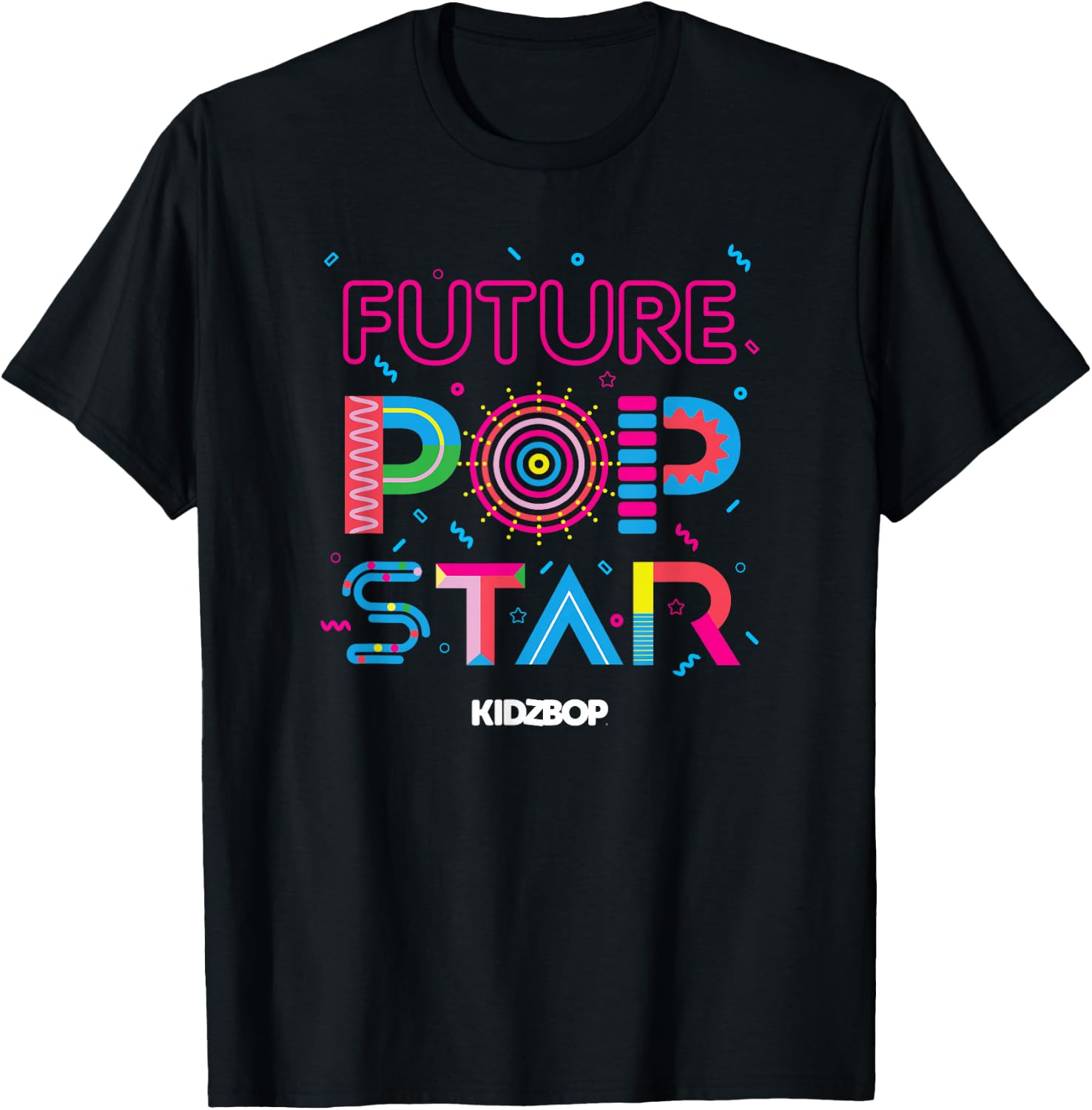 Kidz BOP - Future Pop Star (Colorful Design) T-Shirt - T-Shirt | Black