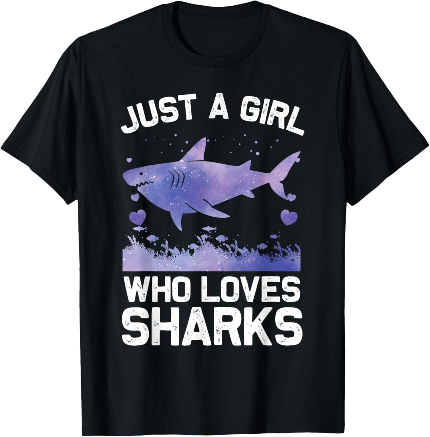 Cool Shark Girls Kids Shark Whale Shark Lover T-Shirt - T-Shirt | Black