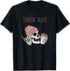 October Halloween Coffee Drinking Skeleton Stayin Alive T-Shirt - T-Shirt | Black
