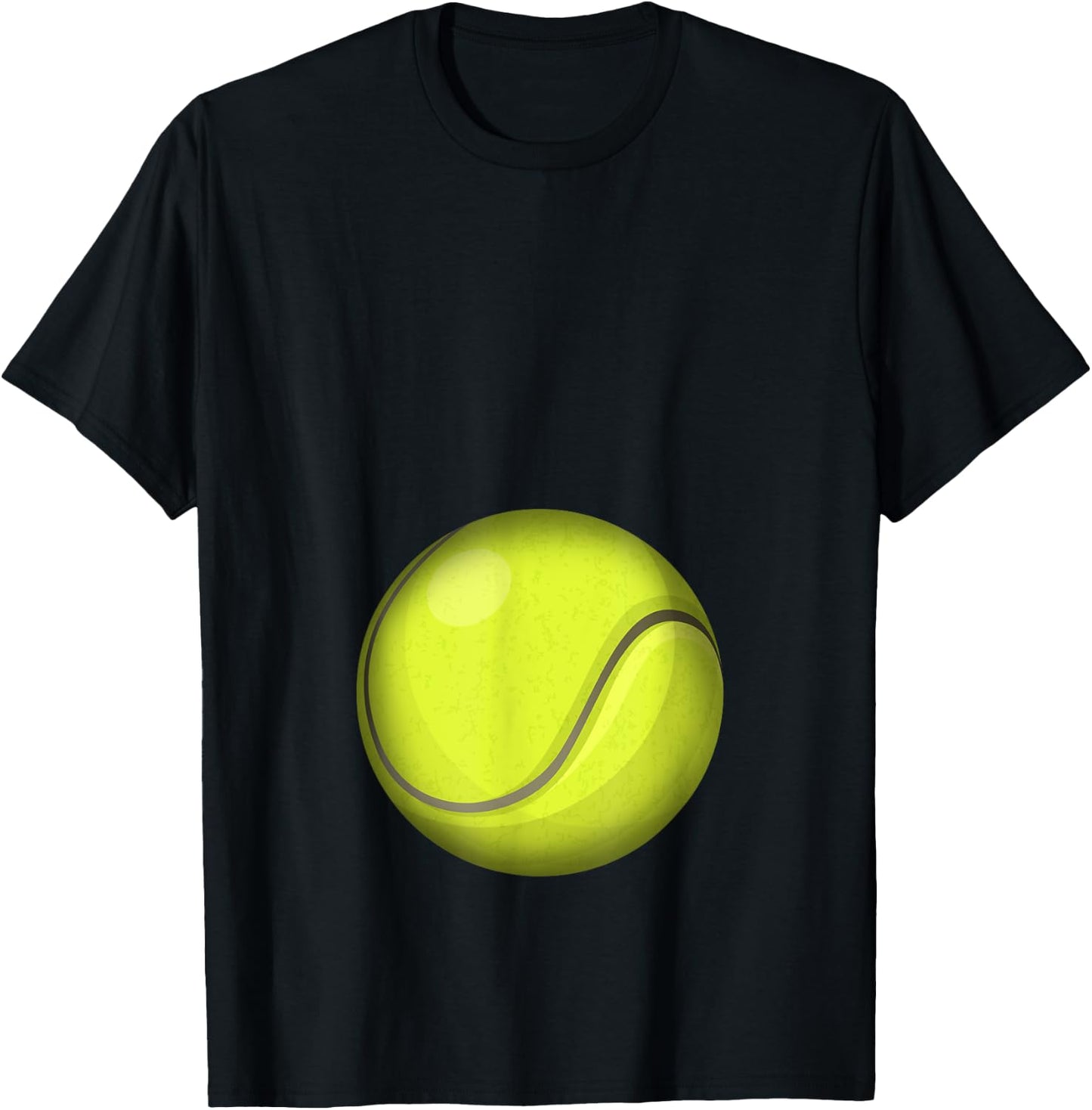 Funny Tennis Player Belly Pregnant Mama T-Shirt - T-Shirt | Black