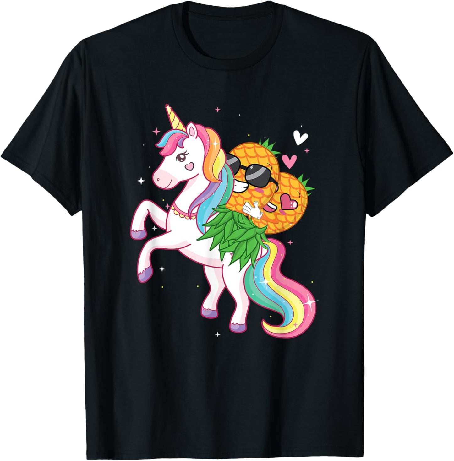 Pineapple Swinger Unicorn - Swinging Lifestyle Polyamory T-Shirt - T-Shirt | Black