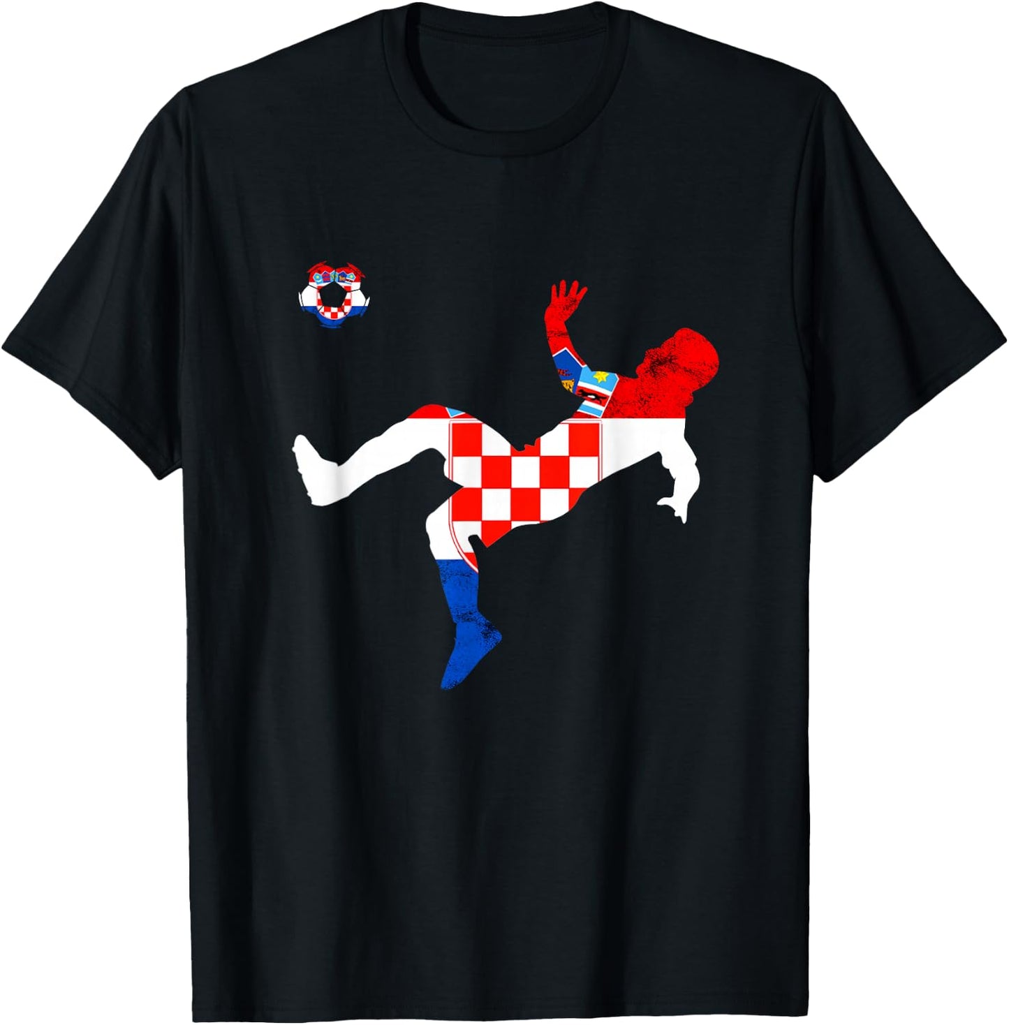 Croatia Croatian Roots Croatian Soccer Player Croatian Flag T-Shirt - T-Shirt | Black