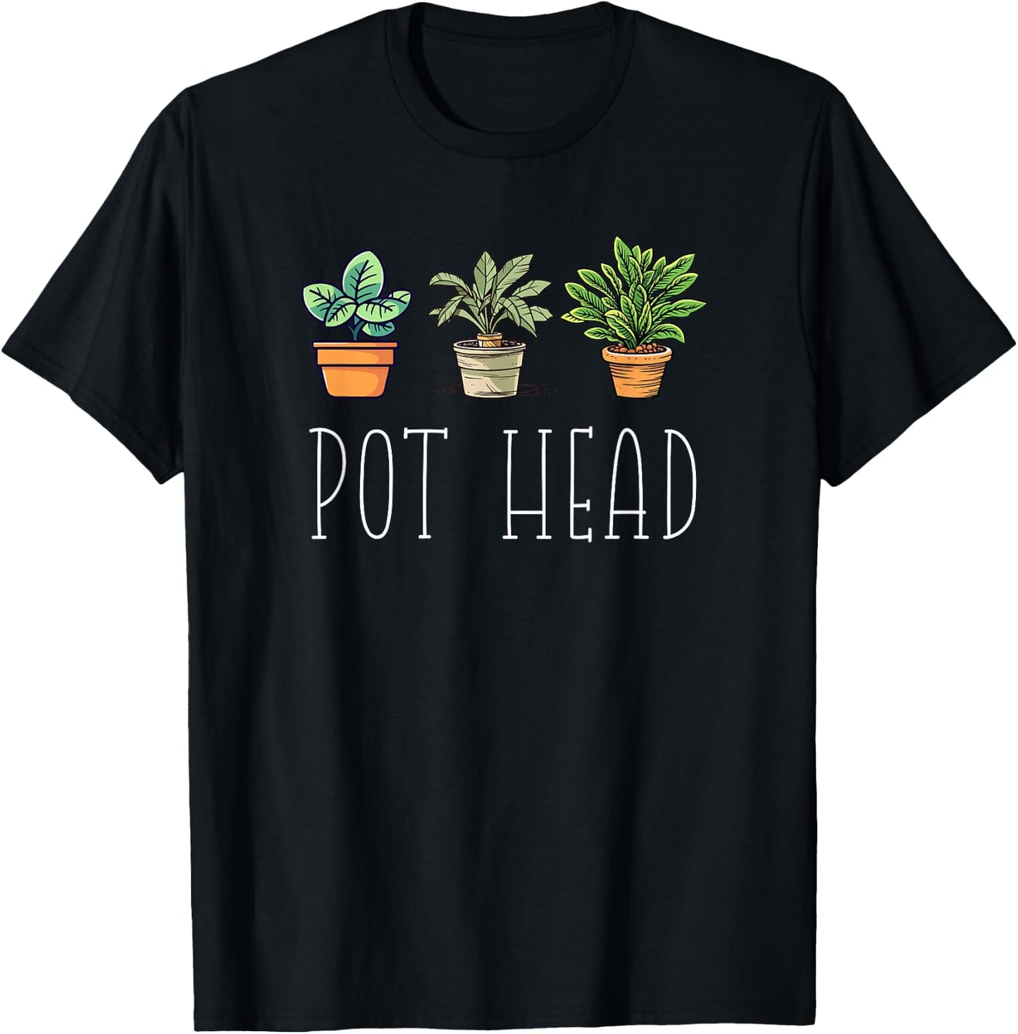 Gardening Farmer Funny Pot Head Plants Gardener Mom T-Shirt - T-Shirt | Black