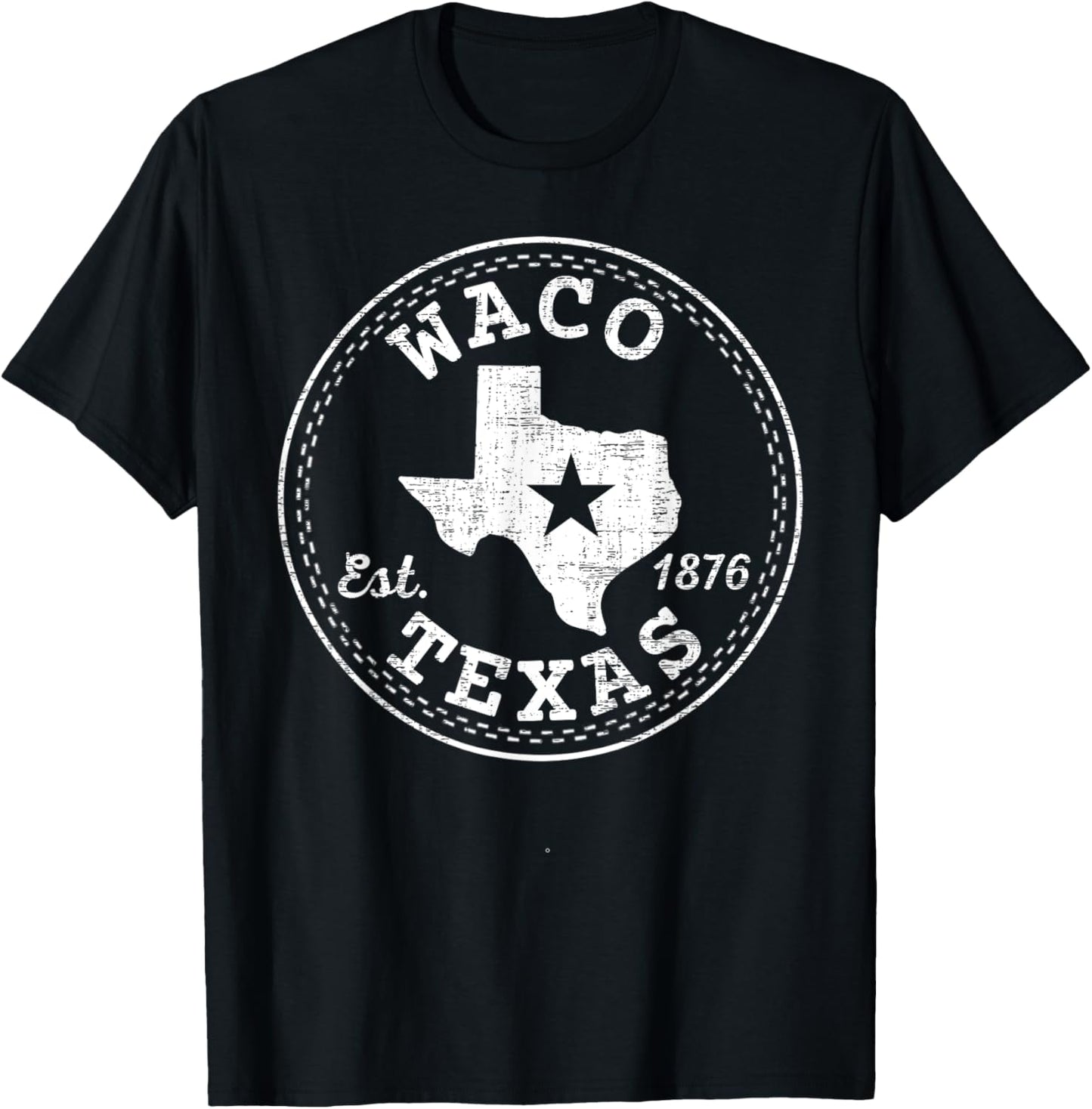Waco Texas TX Vintage T-Shirt - T-Shirt | Black