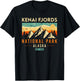 Kenai Fjords Est. 1980 Retro Alaska National Park T-Shirt - T-Shirt | Black