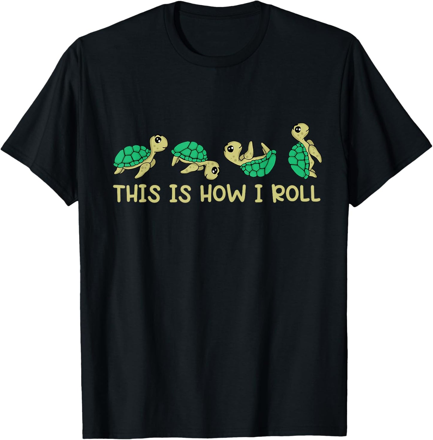 Sea Turtle Lover Kids This Is How I Roll Turtle T-Shirt - T-Shirt | Black