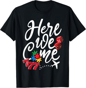 Funny Here We come Girls Trip Family Squad Casino Las Vegas T-Shirt - T-Shirt | Black