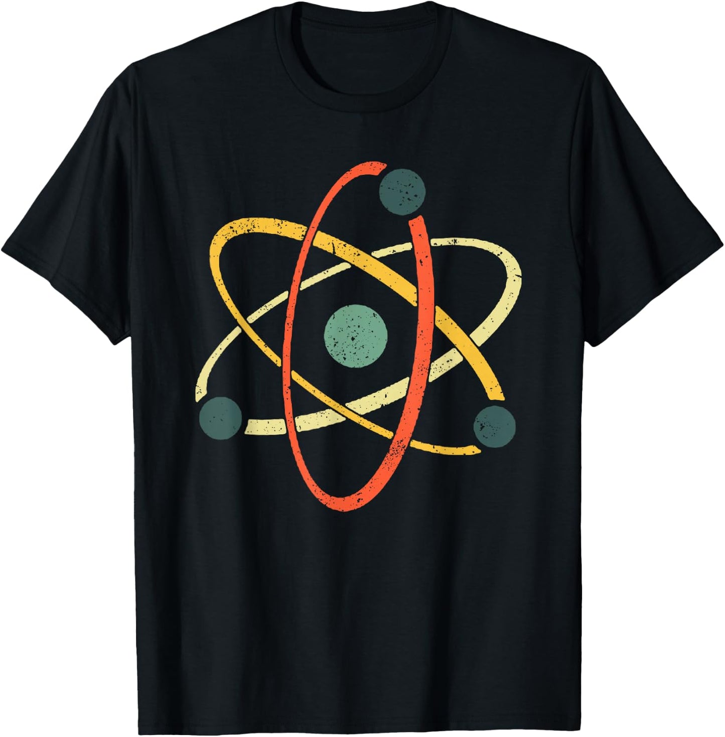 Cool Atom Art Men Women Biology Physics Chemistry Teacher T-Shirt - T-Shirt | Black