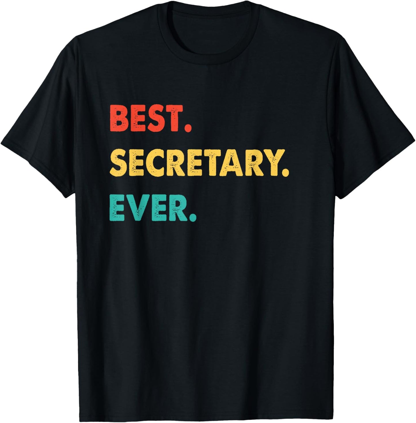 Secretary Retro Best Secretary Ever T-Shirt - T-Shirt | Black