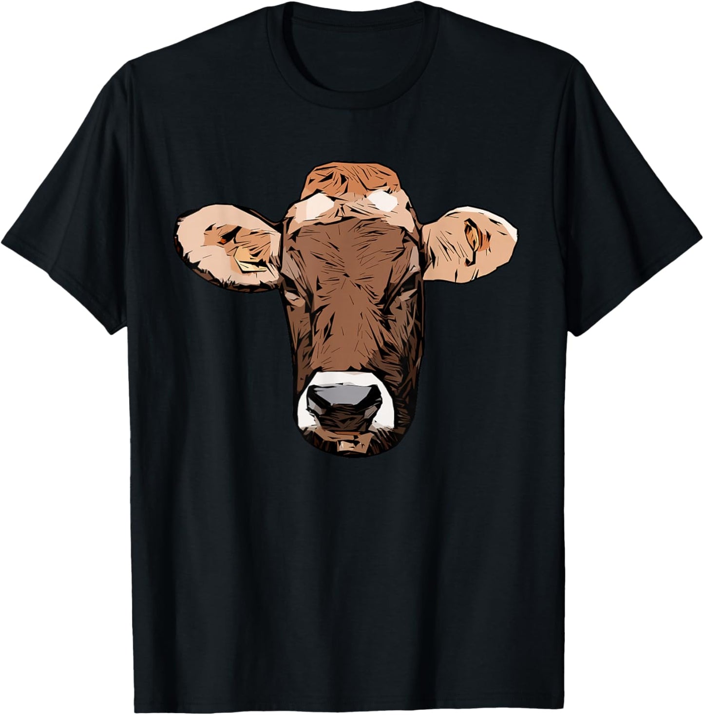 Jersey Cattle design Farmer imprint motif with cow T-Shirt - T-Shirt | Black