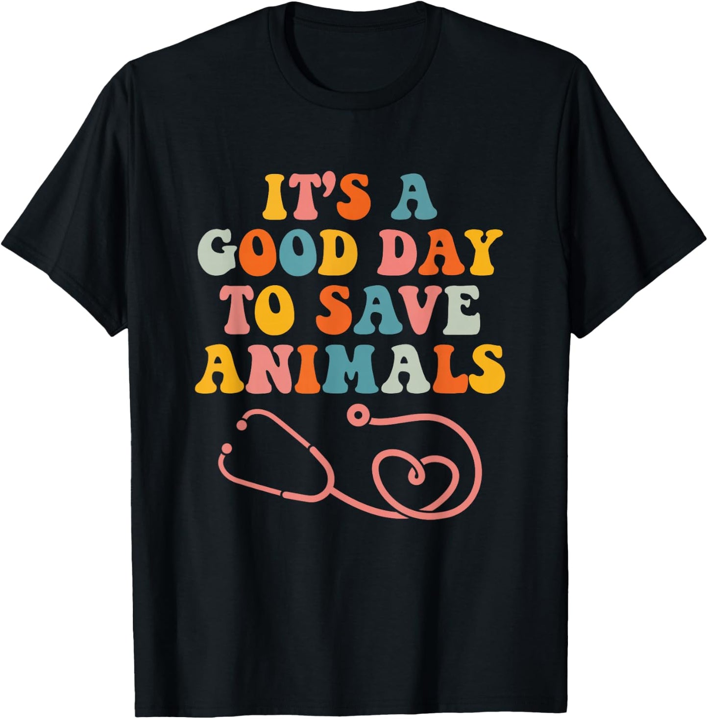 Vet Tech Save Animals Veterinarian Veterinary Assistant T-Shirt - T-Shirt | Black